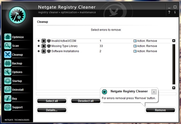 NETGATE Registry Cleaner for PC