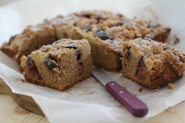 cake , figues , crumble , gouter du dimanche 