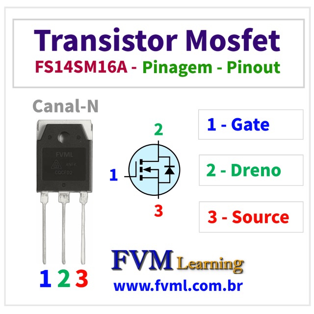 Datasheet-Pinagem-Pinout-Transistor-Mosfet-Canal-N-FS14SM16A-Características-Substituição-fvml