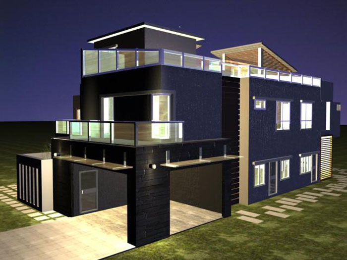 Design Modern  house  plans 3D