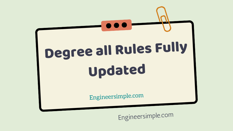Degree all Rules Fully Updated