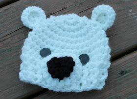 polar bear crochet hat
