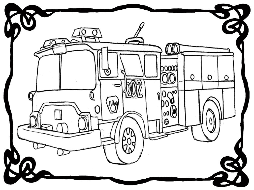 Fire Engine Coloring