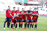 CLUB ATLÉTICO OSASUNA - Pamplona, Navarra, España - Temporada 2015-16 - Urko Vera, David García, Tano, Miguel Flaño, Nauzet y Maikel; Nino, Roberto Torres, De las Cuevas, Luis Martins y Javier Flaño - ALBACETE BALOMPIÉ 3 (Pulido, Fede Vico, Rubén Cruz) CLUB ATLÉTICO OSASUNA 1 (Urko Vera) - 19/03/2016 - Liga de 2ª División, jornada 30 - Albacete, estadio Municipal Carlos Belmonte