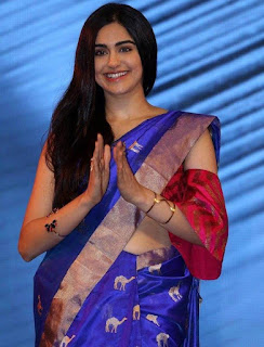 Bollywood Actress Adah Sharma Saree Photos