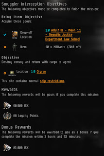 Smuggler Interception L1 Serpentis mission text