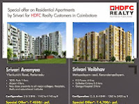 HDFC Realty : Special Offer to Own Apts in Peelamedu Coimbatore  