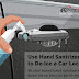 use sanitizer  on car key