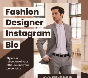 Best Fashion Designer Bio Idea for Instagram with emoji