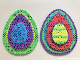 3D layered Hama bead Easter Egg craft for children