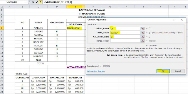 Cara Menghitung Gaji Bersih Karyawan Dengan Rumus Excel