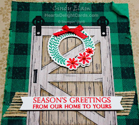 Heart's Delight Cards, Barn Door, SRC - Barn Door, Stamp Review Crew, Christmas, Wreaths, Stampin' Up!