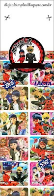 Miraculous Ladybug Free Printable Gum or Nuggets Wrappers.