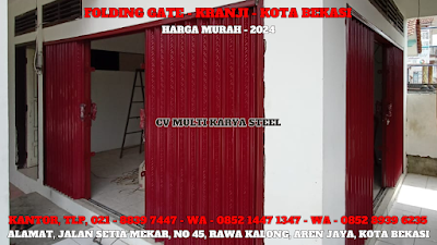 GAMBAR, DAFTAR, HARGA, PINTU, LIPAT, FOLDING GATE, BESI, GALVALUM, PVC, PER METER, MURAH, KRANJI, TERBARU, 2024