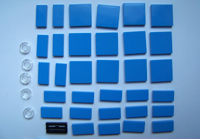 LEGO Medium blue tile 