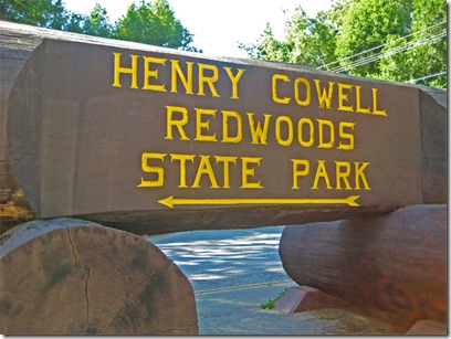 Henry Cowell Redwoods State Park Sign