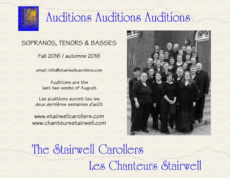 Stairwell Carollers Auditions 2016 Christmas season 