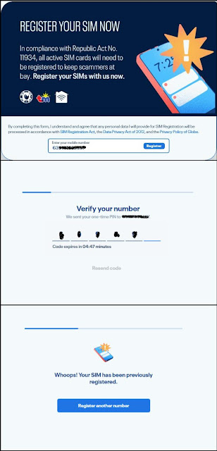 Check if your Globe Prepaid or TM SIM is registered via the Globe SIM Registration portal.