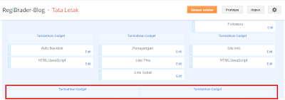 Cara Membuat Kolom Widget Baru di Bawah Blog
