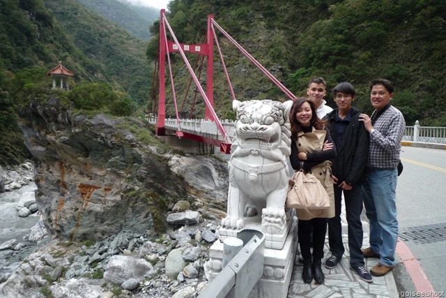 us at Cimu Bridge with frog prince