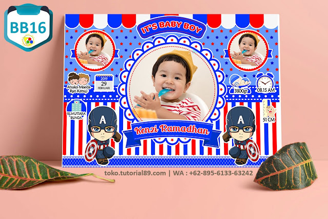 Biodata Bayi Costume Baby Boy Kode BB16 | Capten America