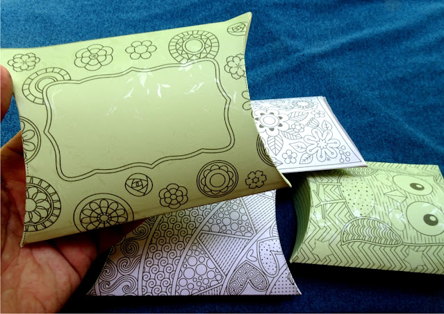 Sample printable coloring pillow boxes