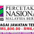 JAWATAN KOSONG TERKINI DI PERCETAKAN NASIONAL MALAYSIA BERHAD - GAJI RM1,800.00 - RM6,000.00