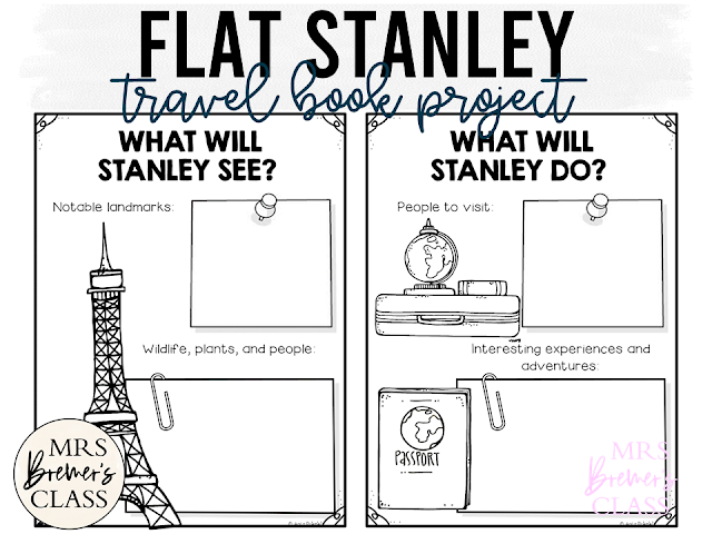 Flat Stanley travel book project with templates where students write about Stanleys adventures during his travels. Goes with ANY book in the series!