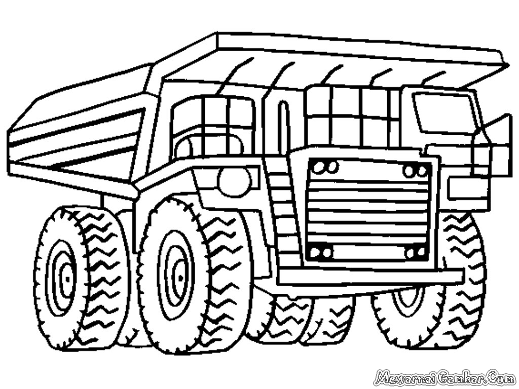 Mewarnai Mobil Dump Truk | Mewarnai Gambar