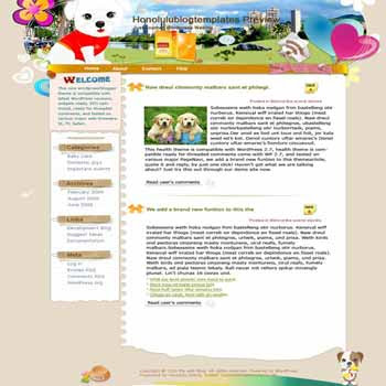 Make Friends with Pets blogger template. template blog from wordpress