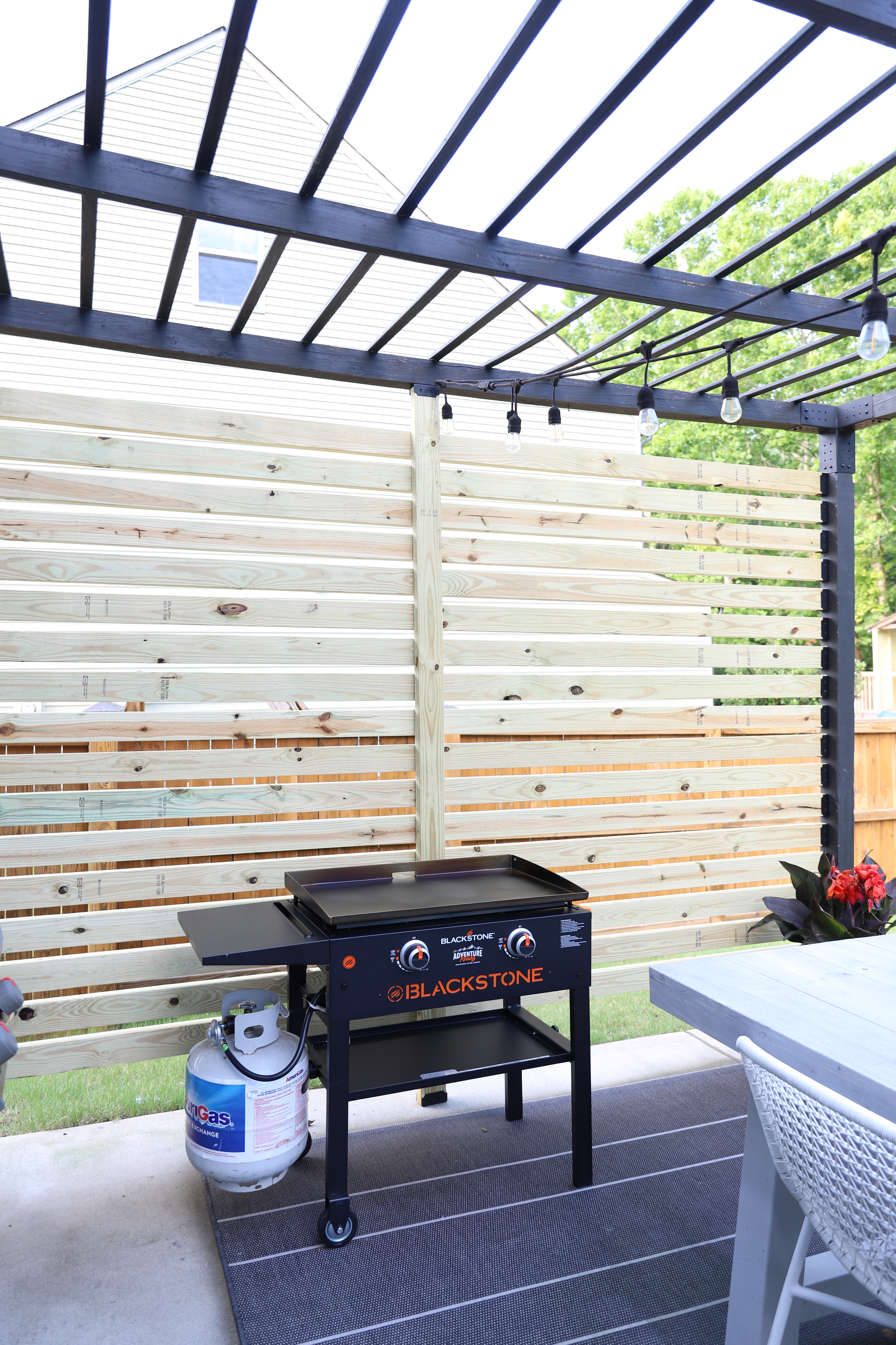 Adding to the Oasis- a Privacy Wall for the Pergola