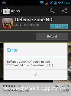 Fix Google Play Store Error 911