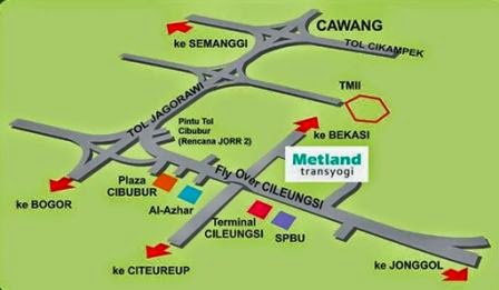 Lokasi Metland Transyogi Rumah Idaman