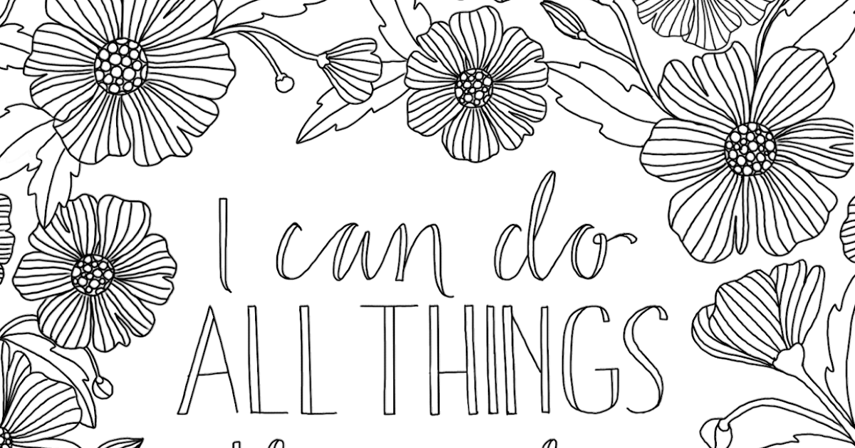 Download just what i {squeeze} in: All Things through Christ -- coloring page #4