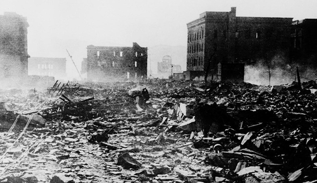 Hiroshima después de que Estados Unidos lanzara una bomba nuclear el 6 de agosto de 1945.ONU/Mitsugu Kishida