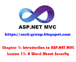 Introduction to ASP.NET MVC | 11.A Word About Security