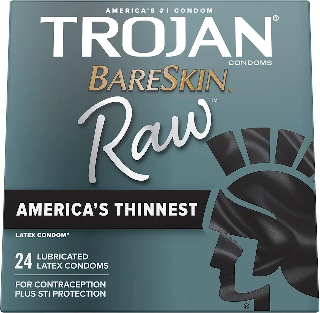 Trojan BareSkin Raw Thin Condoms - 24-Pack for Unmatched Sensation