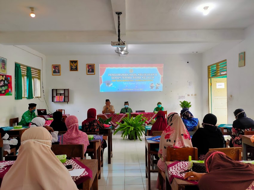 Pelepasan Siswa Kelas IX SMP Muhammadiyah 1 Bambanglipuro Angkatan XLVIII tahun ajaran 2020/2021