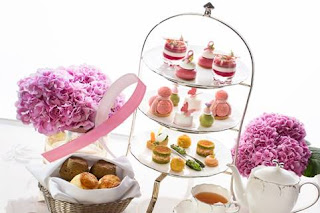 Source: Mandarin Oriental. The Pink Ribbon Afternoon Tea set.