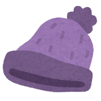 ニット帽のイラスト（紫）