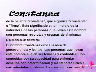 significado del nombre Constanza