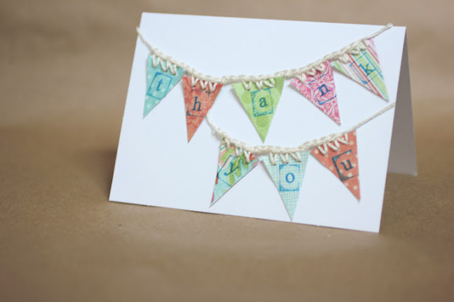 Repeat Crafter Me Pennant Banner Thank You Card