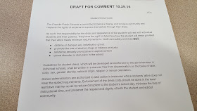 draft copy of policy up for discussion Saturday
