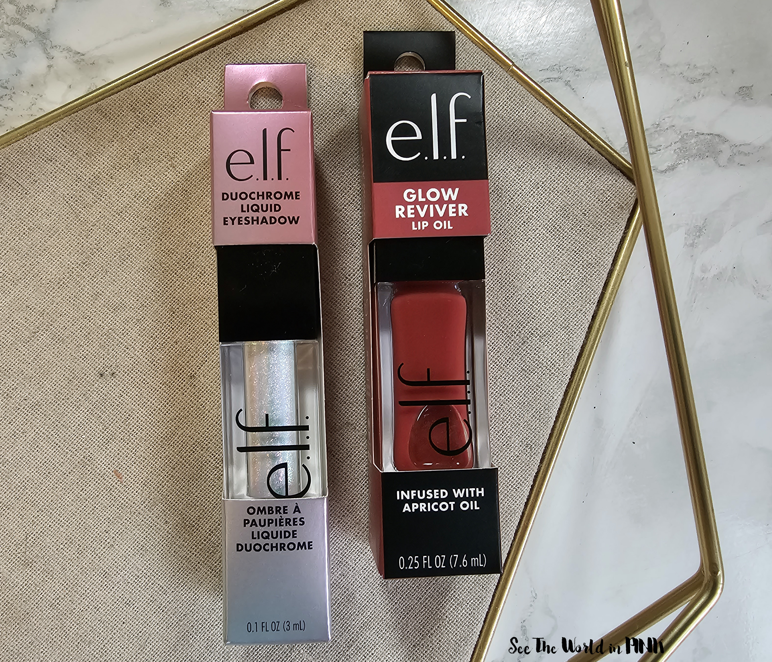 Trying New ELF Products - Glow Reviver Lip Oil and Duochrome Liquid Eyeshadow