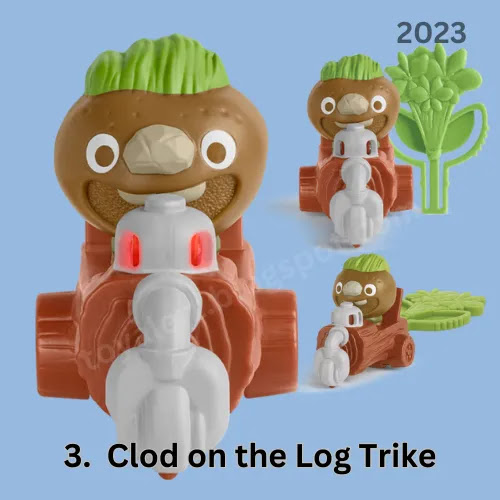 Clod on the Log Trike toy Elemental McDonalds Happy Meal Toys 2023