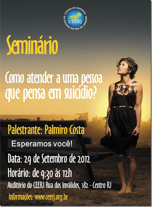 CARTAZ  PALESTRA SUICÍDIO