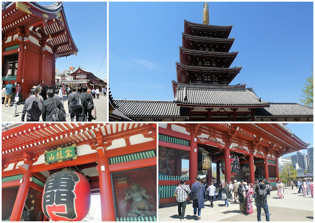 edificios del templo sensoji en Tokio