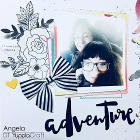 Adventure Scrapbooking Layout by Angela Tombari for Yuppla Craft DT