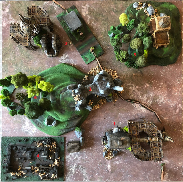 Warhammer 40k battle report - Maelstrom of War -  Schemes of War - 1000 points - Death Guard vs The Purge