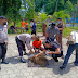 Penyidik Polsek KPL Jayapura Bersama Tersangka Disaksikan Jaksa Musnahkan BB Ganja